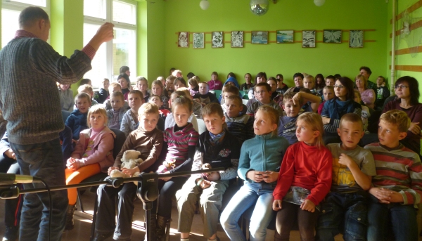 Klovainių mokykloje svečiavosi Vytautas V. Landsbergis