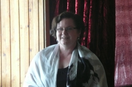 Regina Morkūnienė Dūkšto vidurinėje mokykloje. Nuotr. autorės