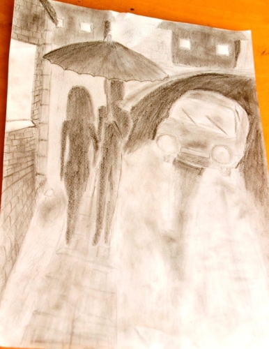 Iliustracija knygai 'Baltos durys' 