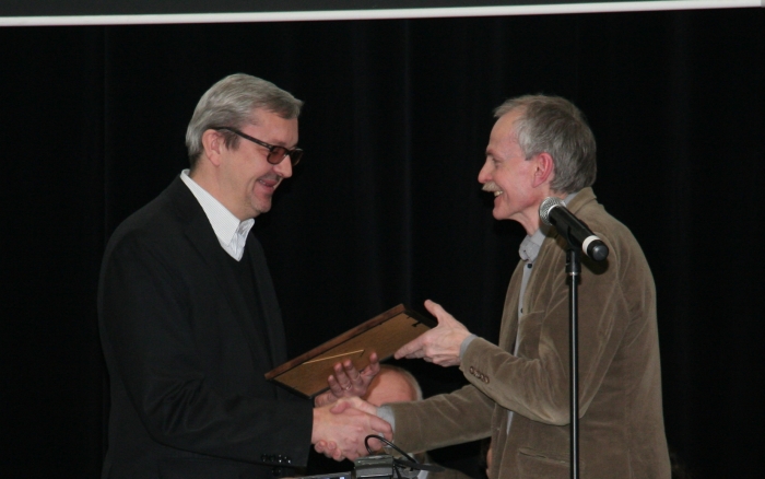 A. Siaurusevičius ir vaikų Metų knygos autorius K. Kasparavičius