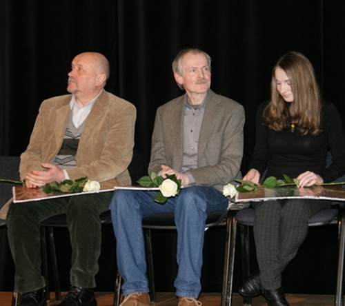 Iš kairės: Rimantas Černiauskas, Kęstutis Kasparavičius, Urtė Uliūnė. Nuotrauka Astos Plechavičiūtės