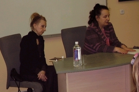 Iš kairės: Jolita Skablauskaitė ir Jūratė Sprindytė. Nuotr. organizatorių