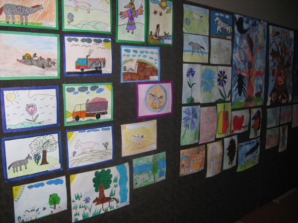 Rašytojo kūrinių herojų piešinių paroda