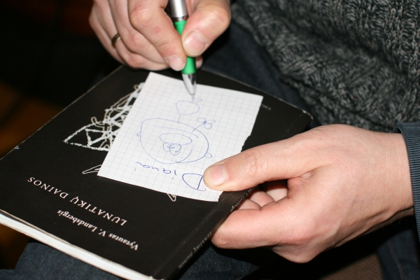 Susitikimas su Vytautu V. Landsbergiu Pumpėnų vidurinėje mokykloje