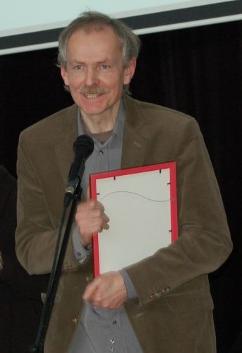 K. Kasparavičius apdovanotas už vaikų Metų knygą. Nuotr. R. Kišūnaitės