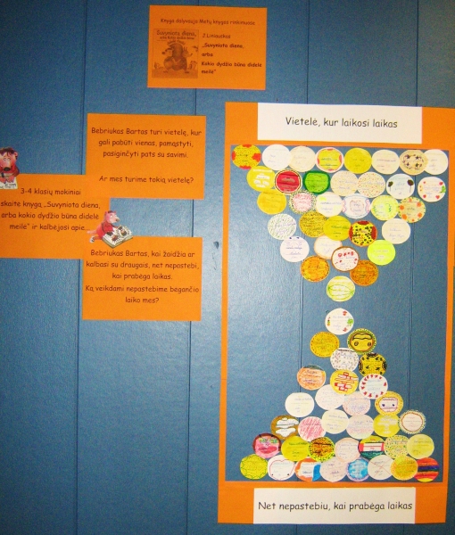 Mes nusprendėme iš savo sukurtų smėlio smiltelių padaryti smėlio laikrodį